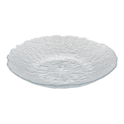 Cryspo Trio Φρουτιέρα Γυάλινη ''Kanvas Clear'' Φ33x5cm 8026006